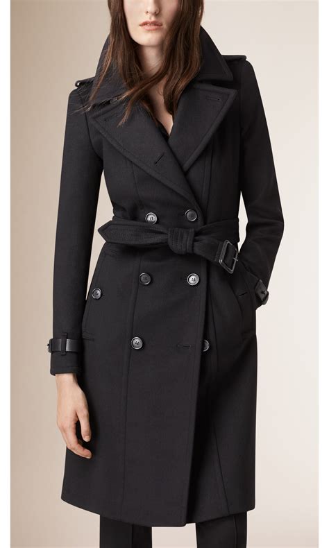 black burberry coat.